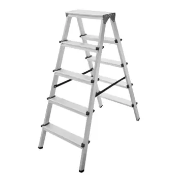 Стремянка двухсторонняя Новая Высота Kroft 1120 5 ступеней алюминий