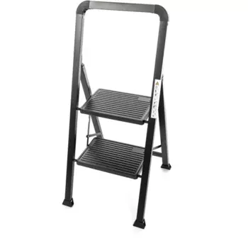 Стремянка стальная Zalger 2 ступени, максимальная нагрузка 150 кг