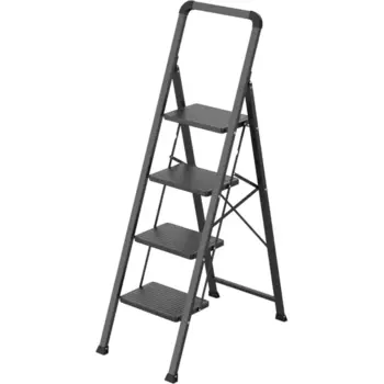 Стремянка стальная Zalger 4 ступени, максимальная нагрузка 150 кг