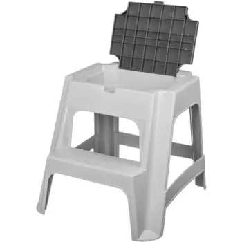 Стремянка-табурет пластиковая Бытпласт Volf 2 ступени, максимальная нагрузка 120 кг