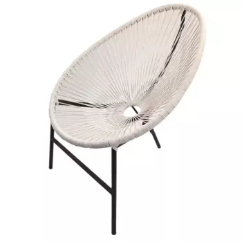 Стул Acapulco AC001 73x83x88 см искусственный ротанг/сталь цвет белый