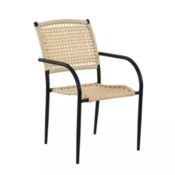Стул Aura 53x57x81 см сталь черно-бежевый