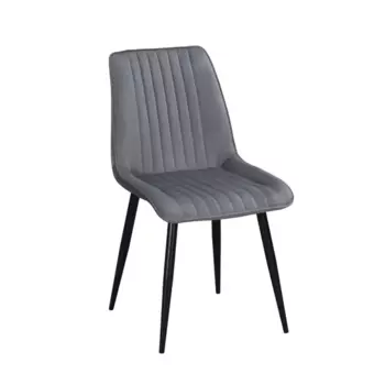 Стул Kim Velvet 47x88x45 см ножки металл/черный сиденье текстиль цвет серый