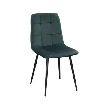 Стул Mila Velvet 45x87.5x42 см ножки металл/черный сиденье велюр цвет зеленый