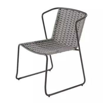 Стул Naterial Livia 63.5x80.5x58 см алюминий/текстиль цвет темно-серый