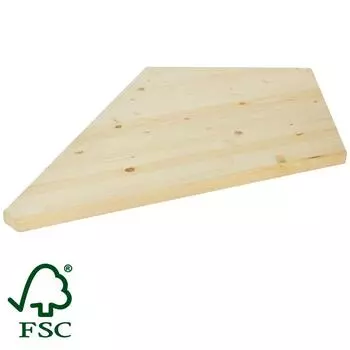 Ступень угловая сращенная хвоя сорт AB 40x950x950 мм