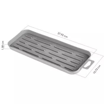 Сушилка для посуды Berossi Prestige 27.9x10.7 см пластик цвет серый