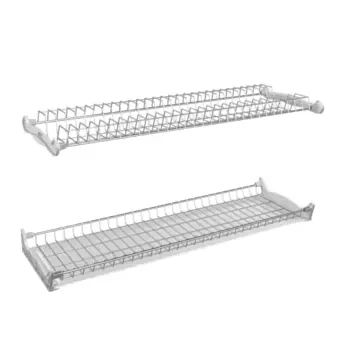 Сушилка для посуды в шкаф Konsensa 74.7x10x27 см двухуровневая сталь цвет серый