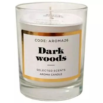 Свеча ароматическая «Dark wood» в стекле, цвет белый