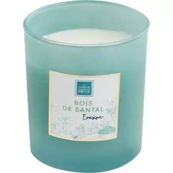 Свеча ароматизированная Сандаловое дерево голубая 9 см