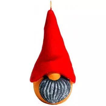 Свеча «Гном» большая, цвет красный