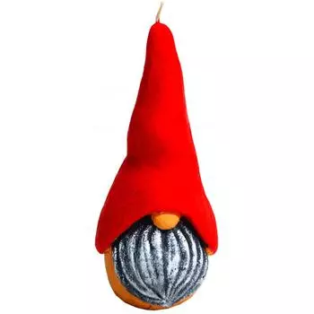 Свеча «Гном» средняя, цвет красный