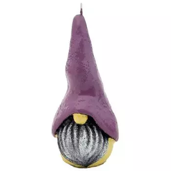 Свеча «Гном» средняя, цвет сиреневый