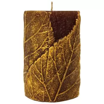 Свеча «Листопад» малая, цвет золотой