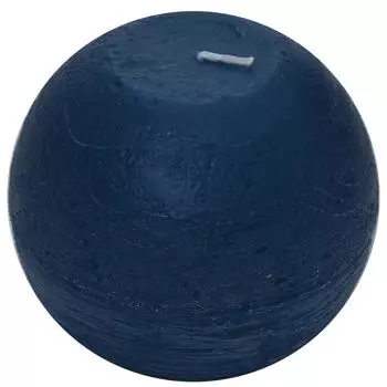 Свеча-шар «Рустик» 10 см цвет тёмно-синий