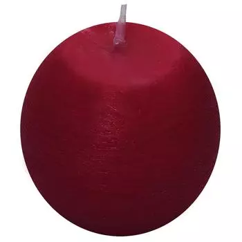 Свеча-шар «Рустик» 6 см цвет бордо