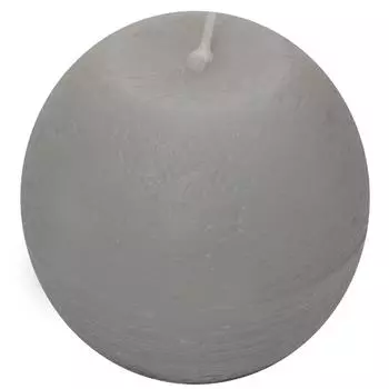 Свеча-шар «Рустик» 8 см цвет светло-серый