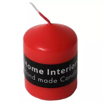 Свеча-столбик 50x70 мм цвет красный