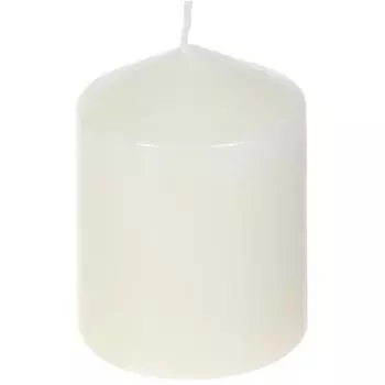 Свеча-столбик 6/8 см цвет бежевый