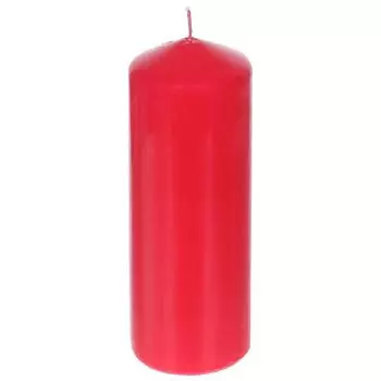 Свеча-столбик, 7х20 см, цвет красный