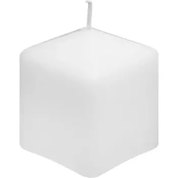 Свеча столбик белая 6x8 см