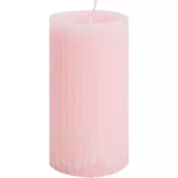 Свеча-столбик «Формовая» 7x13 см, цвет розовый