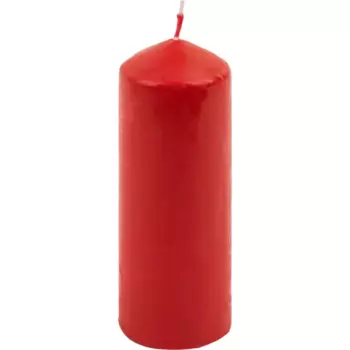 Свеча столбик красная 17 см