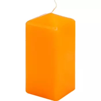 Свеча столбик оранжевая 6x14 см