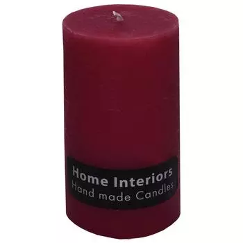 Свеча-столбик «Рустик» 7х13 см цвет бордо