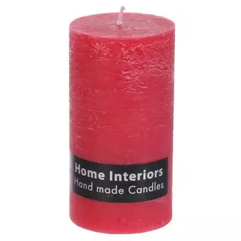 Свеча-столбик «Рустик», 7х13 см, цвет красный