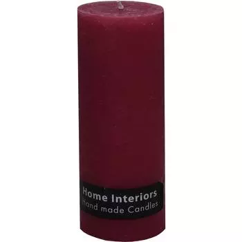 Свеча-столбик «Рустик» 7х19 см цвет бордо