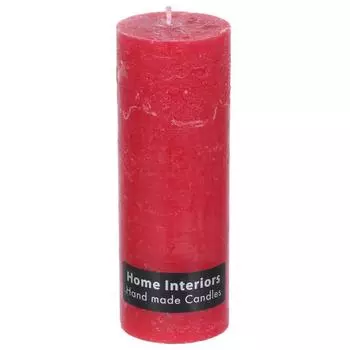 Свеча-столбик «Рустик», 7х19 см, цвет красный