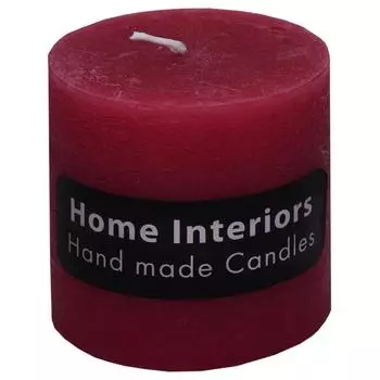 Свеча-столбик «Рустик» 7х8 см цвет бордо