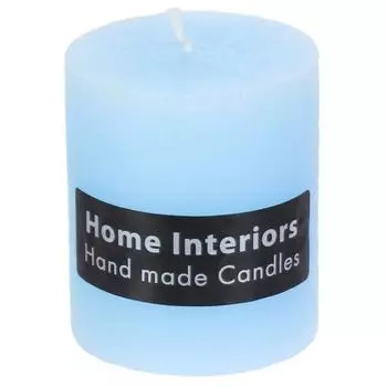 Свеча-столбик «Рустик», 7х8 см, цвет голубой
