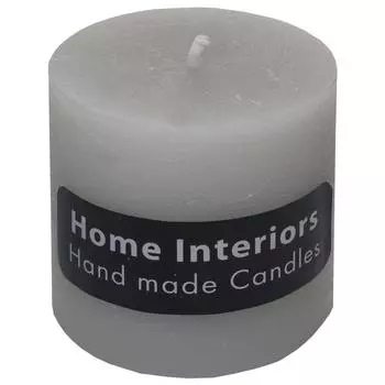 Свеча-столбик «Рустик» 7х8 см цвет светло-серый