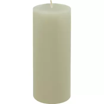 Свеча столбик Рустик светло-серая 16 см
