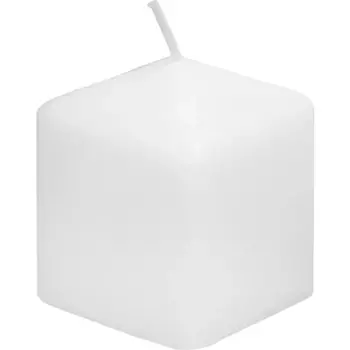 Свеча столбик серая 6x8 см