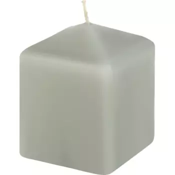 Свеча столбик темно-серая 6x8 см