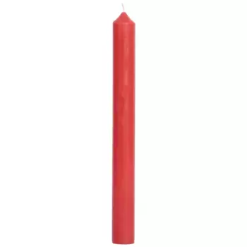 Свеча столовая 22 см цвет красный
