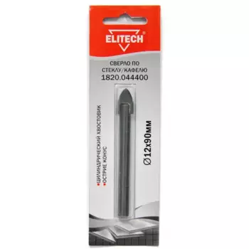 Сверло копьевидное по стеклу и кафелю Elitech 12 мм