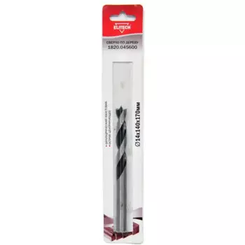 Сверло спиральное по дереву Elitech 1820.045600 14x170 мм