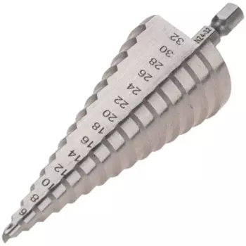 Сверло ступенчатое по металлу Kranz HSS 4-32x102 мм