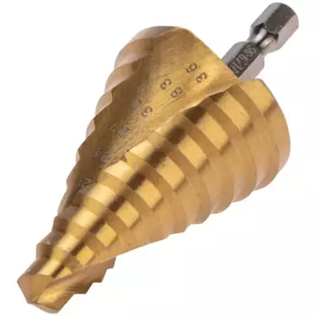 Сверло ступенчатое по металлу Kranz HSS-TiN 9-36x110 мм