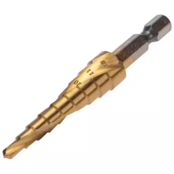 Сверло ступенчатое по металлу Kranz P6M5 4-12x80 мм