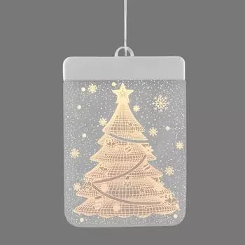 Светильник автономный "Christmas tree" 3D на батарейках