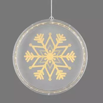 Светильник автономный "Snowflake 3D round" на батарейках, ø 22 см