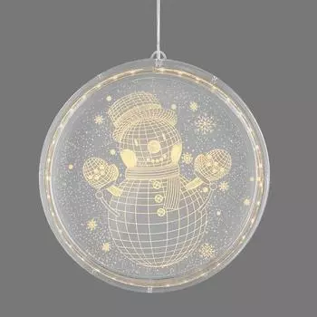 Светильник автономный "Snowman 3D round" на батарейках, ø 22 см