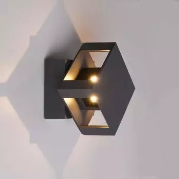 Светильник фасадный светодиодный Elektrostandard "Techno" 1606, 12 Вт цвет чёрный