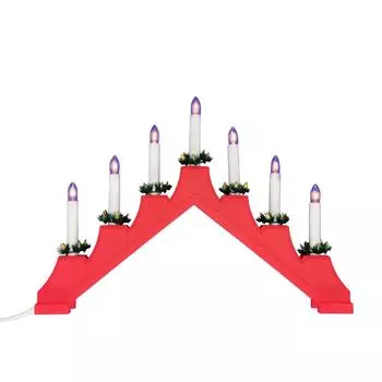 Светильник-горка Uniel, 7 ламп, цвет красный