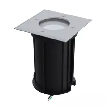 Светильник грунтовой квадратный IP67 цвет хром